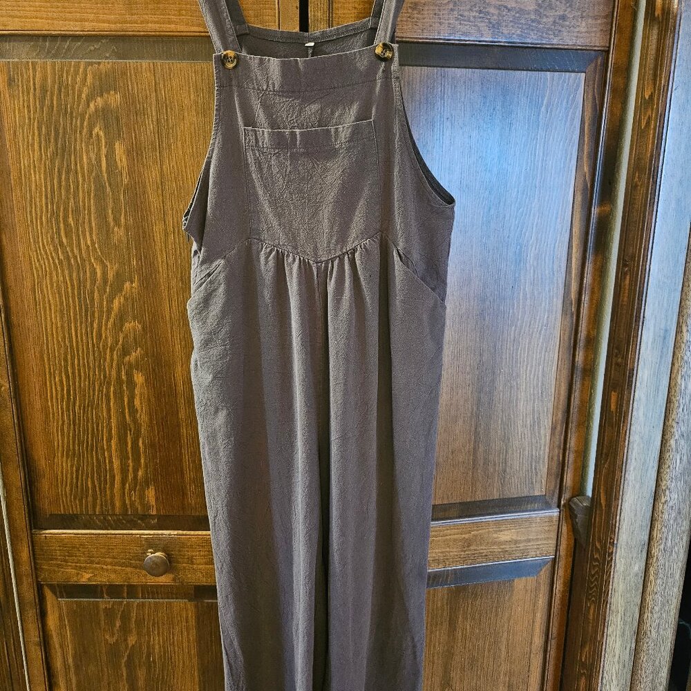 Gray Linen Romper